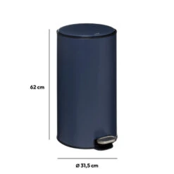 5Five Prullenbak/pedaalemmer - Donkerblauw - Metaal - 30 Liter - 62 Cm -Meubel Verkoop 0d4415054bb14570b20a8df5370d70ed
