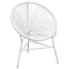 VidaXL Tuinmaanstoel Poly Rattan Wit -Meubel Verkoop 1000006359