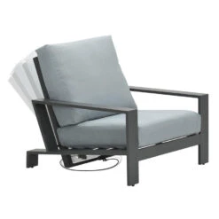 Garden Impressions Coba Verstelbare Lounge Tuinstoel - Mint Grey -Meubel Verkoop 1000035582 0104