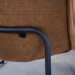 Industriële Fauteuil Cognac Lowen Eco Leer - Leder - Bruin -Meubel Verkoop 1000049297 0103