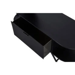 WOOOD Rink Kapstok Met Spiegel - Metaal - Zwart - 188x99x34 -Meubel Verkoop 1000052508 0102