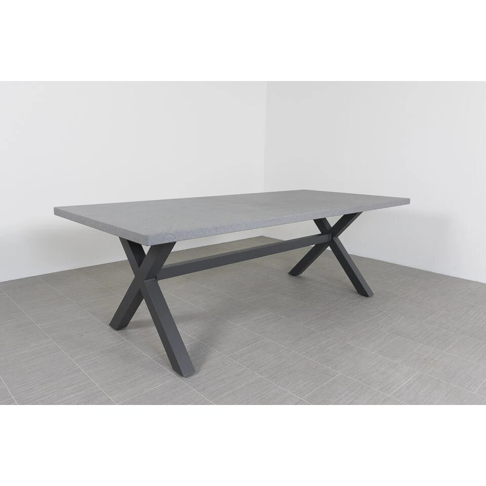 VDG Verona Betonlook Tuintafel 220 X 100 Cm. - Antraciet 5 VDG Verona Betonlook Tuintafel 220 X 100 Cm. - Antraciet - Image 3