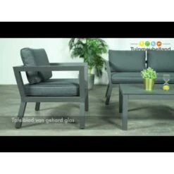 Garden Impressions San Luis Loungeset 4-delig - Donker Grijs -Meubel Verkoop 1000054042 0103