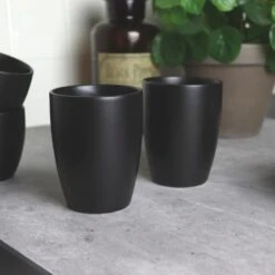 OTIX Koffiekopjes Set Van 6 Zwart Mat 340ml -Meubel Verkoop 1000068763 0110