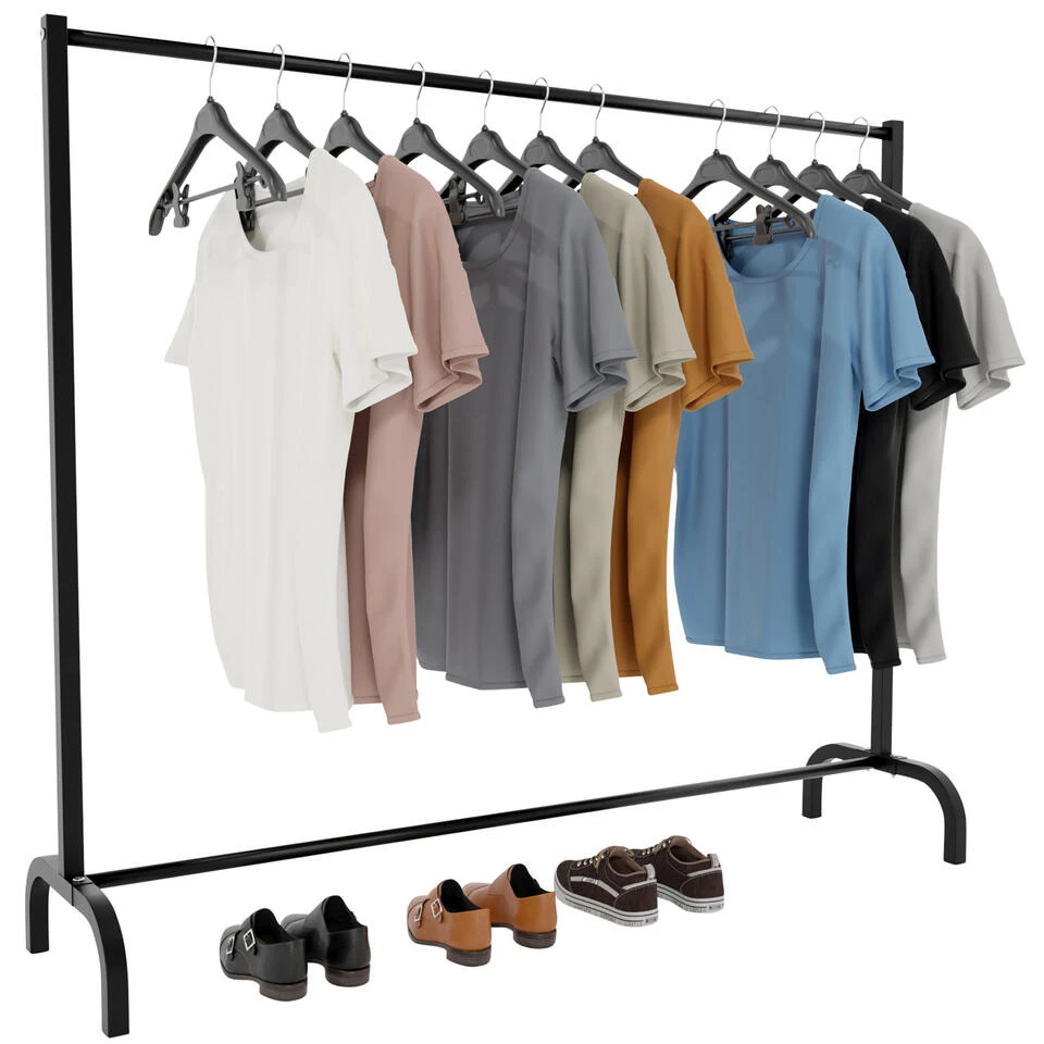 CLP Kledingrek Lara 120x150x38 Zwart 4 CLP Kledingrek Lara 120x150x38 Zwart - Image 2