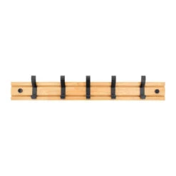 QUVIO Kapstok Bamboo Verschuifbare Haken Hout -Meubel Verkoop 1000071847 0103
