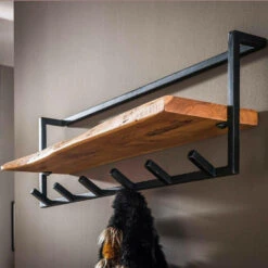 Woody Kapstok Metaal - Hout - Bruin -Meubel Verkoop 1000076586 0103