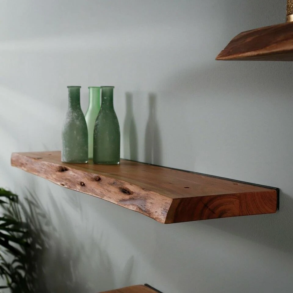 Wandplank Edwin 90cm - Hout - Bruin 6 Wandplank Edwin 90cm - Hout - Bruin - Image 4