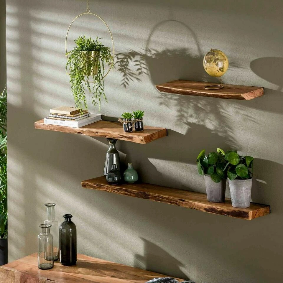 Wandplank Edwin 60cm - Hout - Bruin 5 Wandplank Edwin 60cm - Hout - Bruin - Image 3