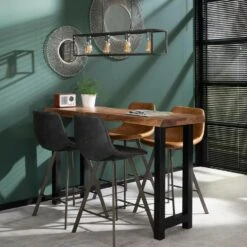 Barstoel Jill Kuip - Lederlook - Bruin 9 Barstoel Jill Kuip - Lederlook - Bruin -Meubel Verkoop 1000076859 0103