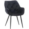 CLP Eetkamerstoel Tanna Fluweel Zwart 2 CLP Eetkamerstoel Tanna Fluweel Zwart -Meubel Verkoop 1000080759