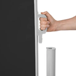 Tectake - Uittrekbaar Aluminium Windscherm Tuinscherm 200 X 300 Cm Zwart -Meubel Verkoop 1000082547 0103