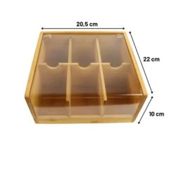 Orange85 Theedoos 6 Vaks Bamboe 20,5x22x10 Cm Kunststof 7 Orange85 Theedoos 6 Vaks Bamboe 20,5x22x10 Cm Kunststof -Meubel Verkoop 1000090166 0110