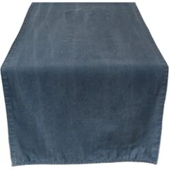 Laura Ashley Tafelloper Blauw Dubbelzijdig Uni/Wild Clematis 40x150cm -Meubel Verkoop 1000093100 0102