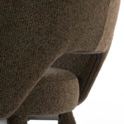 Djeslin Eetkamerstoel Donkerbruin - Stof - Bruin -Meubel Verkoop 1000096988 0103