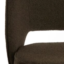 Djeslin Eetkamerstoel Donkerbruin - Stof - Bruin -Meubel Verkoop 1000096988 0104