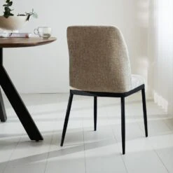 Eetkamerstoel Noli Chenille Beige - Stof - Beige 8 Eetkamerstoel Noli Chenille Beige - Stof - Beige -Meubel Verkoop 1000097141 0102