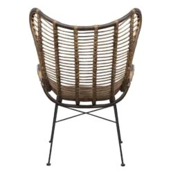 Fauteuil Jasmine - Rotan/metaal - Bruin -Meubel Verkoop 10207008 0900