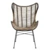 Fauteuil Jasmine - Rotan/metaal - Bruin -Meubel Verkoop 10207008