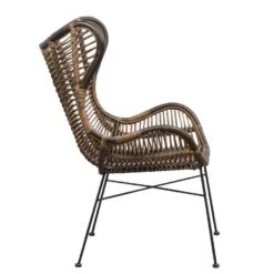 Fauteuil Jasmine - Rotan/metaal - Bruin -Meubel Verkoop 10207008 8000