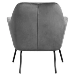 Fauteuil Hamburg - Fluweel - Donkergrijs -Meubel Verkoop 10207453 0900