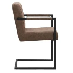 Eetkamerstoel Mats Met Armleuning - Cognac -Meubel Verkoop 10307070 8000