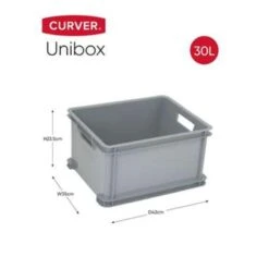 Curver Unibox Classic Opbergbox L - 3x30L - 43x35x23,5cm - Grijs 8 Curver Unibox Classic Opbergbox L - 3x30L - 43x35x23,5cm - Grijs -Meubel Verkoop 1237137916 0102