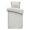 Dindi Home Dekbedovertrek Fleeky Fringes Effen - Wit - 140x200/220 Cm -Meubel Verkoop 31106100