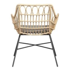 Le Sud Loungestoel Grimaud - Zwart/naturel - 82x70x67 Cm -Meubel Verkoop 50105173 0900