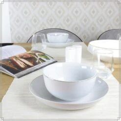 OTIX Soepkommen Set Van 6 Schaaltjes Porselein Wit Met Gouden Rand 13,5 X 6 Cm -Meubel Verkoop 58c9cc509c9d4a0aaff95a64c791856f