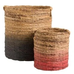 Mand Falco - Naturel/zwart - 45xØ40 Cm -Meubel Verkoop 70503543 3000