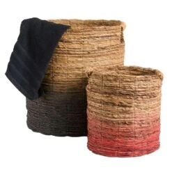 Mand Falco - Naturel/zwart - 45xØ40 Cm -Meubel Verkoop 70503543 3300