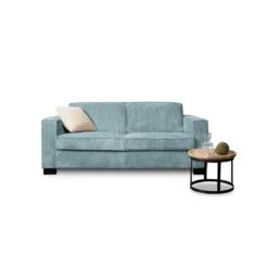 Bank Stuttgart 3-zits - Ribcord - Ijsblauw -Meubel Verkoop 81003139 4000