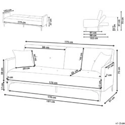 Beliani Driezitsbank - LUCAN Roze Fluweel -Meubel Verkoop a81139694cd44a75aec81d7a081ae448