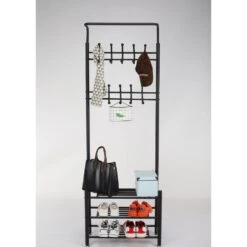 O'DADDY® Kapstok Staand - Schoenenrek - 18 Haken - 66x30x190cm - Zwart -Meubel Verkoop db877b99e4f5496b8b5226bbb727ea20