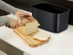 Joseph Joseph Bread Box With Cutting Board, Black -Meubel Verkoop joseph joseph bread bin with bamboo chopping board 13