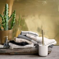 Mette Ditmer Grid Bath Towel 70x140 Cm, Black/Off-White -Meubel Verkoop mette ditmer grid handduk black off white 10