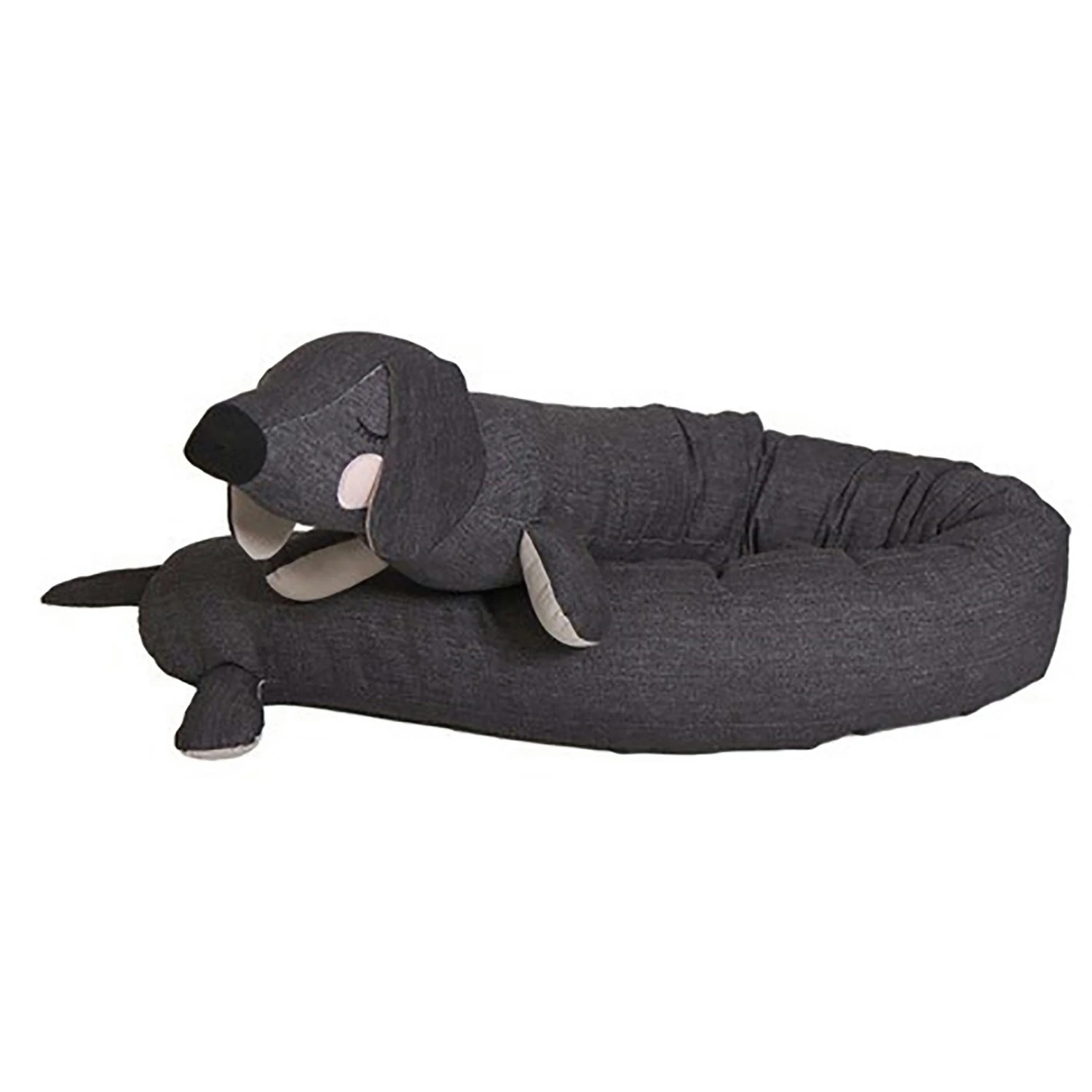 Roommate Lazy Long Dog Cushion, Grey 3 Roommate Lazy Long Dog Cushion, Grey