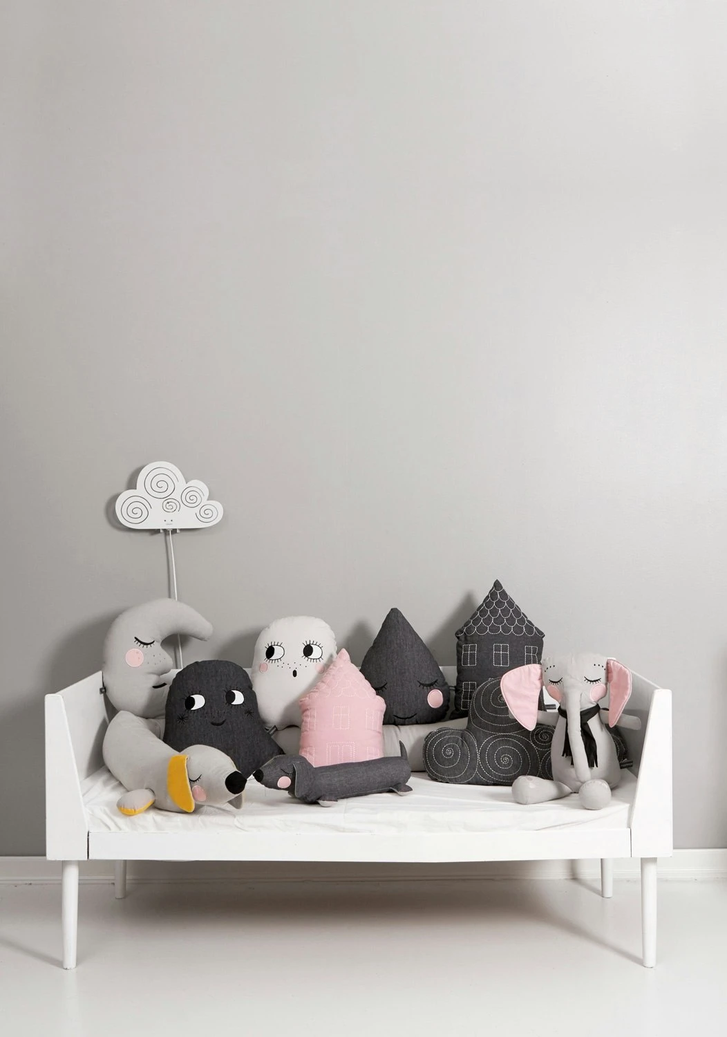 Roommate Lazy Long Dog Cushion, Grey 4 Roommate Lazy Long Dog Cushion, Grey - Image 2