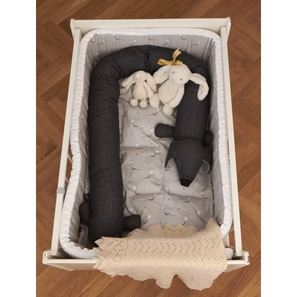 Roommate Lazy Long Dog Cushion, Grey 5 Roommate Lazy Long Dog Cushion, Grey - Image 3