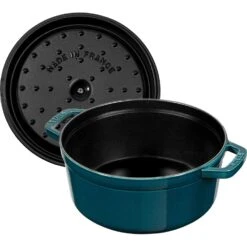 Staub Cocotte Rond 28 Cm 6,7 L, Petrolblauw -Meubel Verkoop staub staub cocotte rond 10